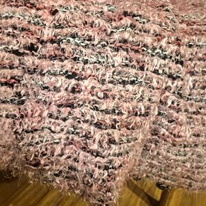 Pink and Black Textured Knit fabric